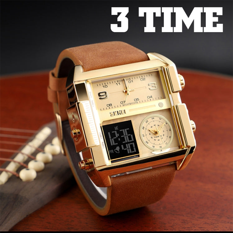skmei-1391-multifunctional-men-business-digital-watch-30m-waterproof-square-dial-wrist-watch-with-leather-watchbandgold