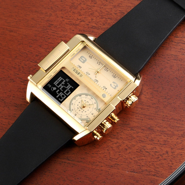 skmei-1391-multifunctional-men-business-digital-watch-30m-waterproof-square-dial-wrist-watch-with-leather-watchbandrose-gold